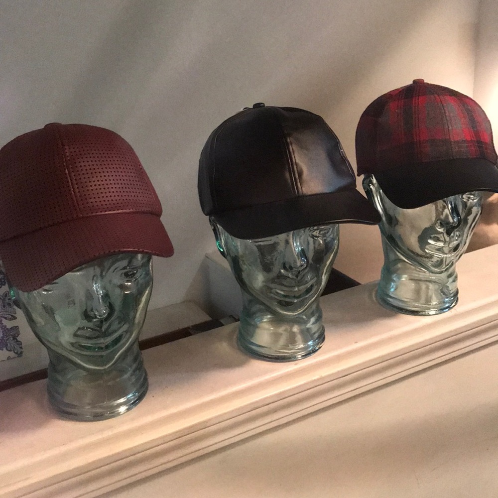 Lot of three ladies baseball caps.